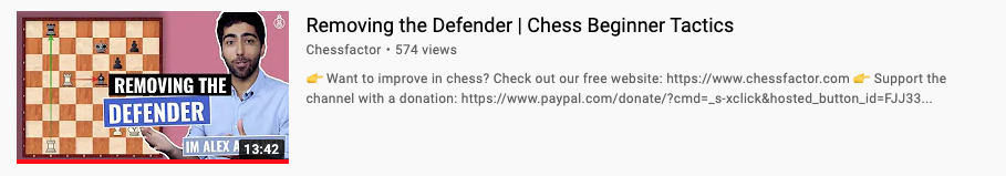 Removing the Defender - Chess Beginner Tactics