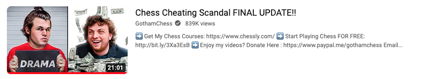 Chess Cheating Scandal Update
